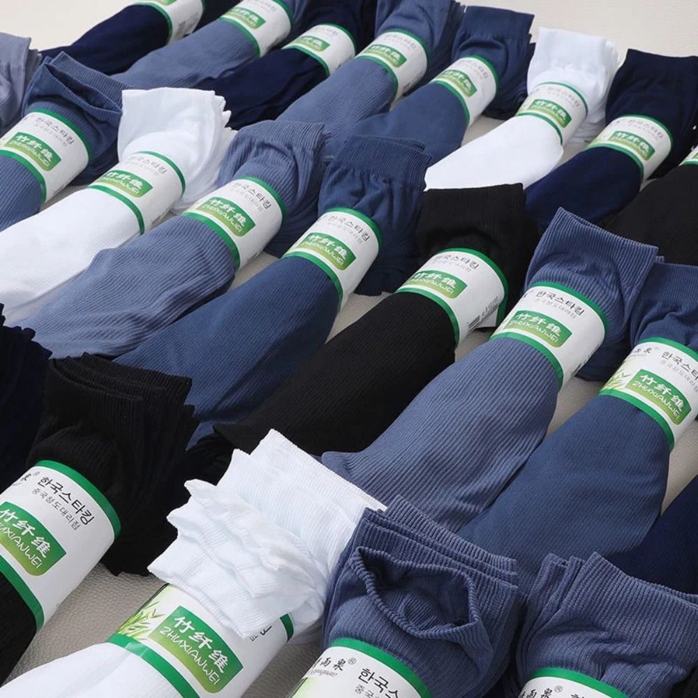 10pairs New Breathable Men Ice - Silk Sock Bamboo 评论和价格