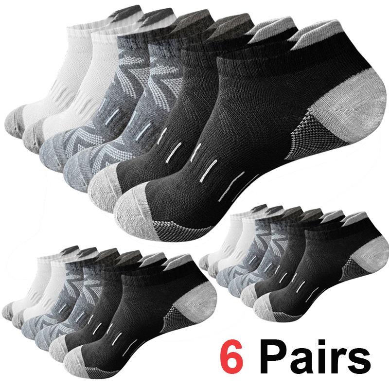 6Pairs Men's Arrow Print Ankle - Ankle Sock Low Cut 评论和价格